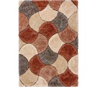 Origins 3D Scallop Ox Red Terracotta 160X230, Orange