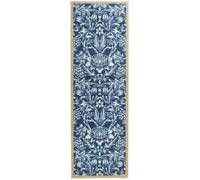 The Rugs Abstract Washable Heritage Blue Mat and Runner - 50X150 cm