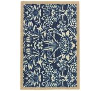 The Rugs Abstract Washable Heritage Blue Mat and Runner - 50X75 cm