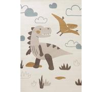 The Rugs Adventures Kids Rug Dino Cream Multicolour Kids Bedroom Rug