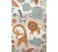 The Rugs Adventures Kids Rug Savanna Cream Multicolour Kids Bedroom Rug