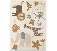 The Rugs Adventures Safari Rug And Runner Kids Polypropylene Play Rug In Beige Beige