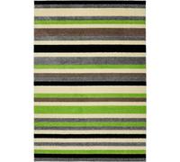 The Rugs Alya Collection Washable Rugs & Runners Striped Design In Green 117G