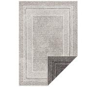 The Rugs Bordered Reversible Flatweave Rug Indoor Outdoor Polypropylene Uv In Black Black 160cm x 230cm