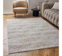 The Rugs Carmel Abstract Area Rug Runner Soft Pile Living Room Bedroom In Gold Gold