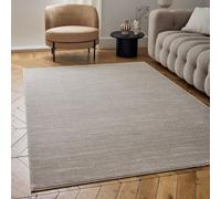The Rugs Carmel Beige/cream Striped Area Rug And Runner Non Shedding, Stain Resistant, Soft