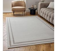 The Rugs Carmel Cream/beige Bordered Area Rug And Runner Non Shedding, Stain Resistant, Soft