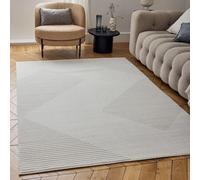 The Rugs Carmel Cream Geometric Design Area Rug And Runner Non Shedding, Stain Resistant, Soft