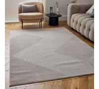 The Rugs Carmel Modern Area Rug And Runner Geometric Design Stain Resistant In Beige Beige