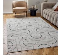 The Rugs Carmel Modern Area Rugs And Runners Arch Design Soft Pile In Navy Navy 80cm x 150cm