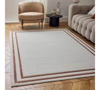 The Rugs Carmel Modern Area Rugs And Runners Bordered Design Soft Pile In Terracotta Terracotta 160cm x 230cm