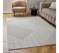 The Rugs Carmel Modern Area Rugs And Runners Geometric Stain Resistant In Beige Beige