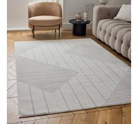 The Rugs Carmel Modern Area Rugs And Runners Geometric Stain Resistant In Beige Beige