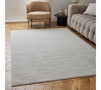 The Rugs Carmel Modern Area Rugs And Runners Striped Design Soft Pile In Grey Grey 200cm x 290cm