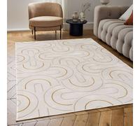 THE RUGS Carmel Modern Area Rugs & Runners Arch Design Soft Pile in Gold | Size: 120 cm x 170 cm THE RUGS Gold 120 cm x 170 cm