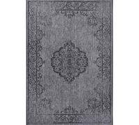 THE RUGS Cebu Reversible Indoor Outdoor Rug Polypropylene Flatweave Durable in Dark Grey | Size: 120 cm x 170 cm THE RUGS Dark Grey 120 cm x 170 cm