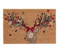 The Rugs Coir Doormat Christmas Colourful Deer Design - 40X60 cm