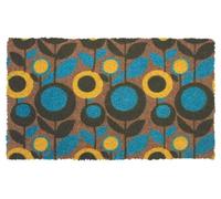 The Rugs Coir Doormat Gainsborough Abstract Floral 40X70 Cm Multi 40cm x 70cm