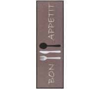 THE RUGS Cook & Clean Anti Slip Kitchen Runner Polyester Floor Rug in Taupe | Size: 50 cm x 150 cm THE RUGS Taupe 50 cm x 150 cm