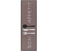 The Rugs Cook And Clean Anti Slip Kitchen Runner Polyester Floor Rug In Taupe Taupe