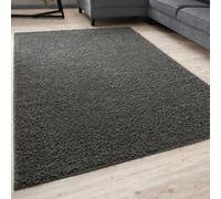 The Rugs Dark Grey Soft Plain Design Fluffy Shaggy Rugs And Runners High Pile Living Room Kitchen Hallway 380