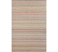 THE RUGS Design Indoor Outdoor Rug Pine Boho Stripe Durable Low Pile Floor Mat in Pink | Size: 160 cm x 230 cm THE RUGS Pink 160 cm x 230 cm