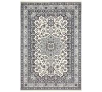 The Rugs Design Oriental Parun Tabriz Rug - Vintage Polypropylene Carpet In Grey