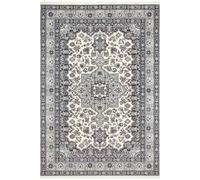 THE RUGS Design Oriental Parun Tabriz Rug - Vintage Polypropylene Carpet in Grey | Size: 80 cm x 250 cm THE RUGS Grey 80 cm x 250 cm