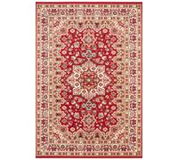 The Rugs Design Oriental Parun Tabriz Rug - Vintage Polypropylene Carpet In Red Red