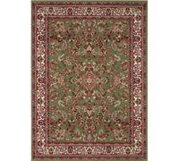 THE RUGS Design Velours Vintage Rug - Soft Polypropylene Classic Oriental Style in Green | Size: 140 cm diameter THE RUGS Green 140 cm diameter