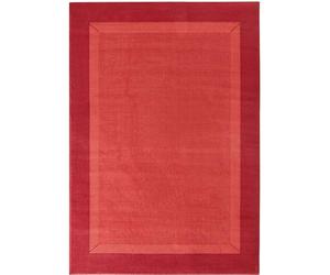 THE RUGS Designer Velours Band Rug & Runner Polypropylene Short Pile Rug in Red | Size: 80 cm x 200 cm THE RUGS Red 80 cm x 200 cm