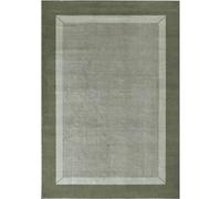 THE RUGS Designer Velours Band Rug & Runner Polypropylene Velours Pile Rug in Green | Size: 80 cm x 350 cm THE RUGS Green 80 cm x 350 cm