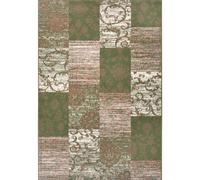 THE RUGS Designer Velours Bloques Patchwork Rug & Runner Modern Area Rug in Green | Size: 80 cm x 150 cm THE RUGS Green 80 cm x 150 cm
