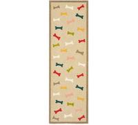 The Rugs Dog Themed Washable Multi Bones Mat and Runner - 50X150 cm