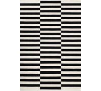 Wool Rug Donna - Black & Natural White - 120X180 cm