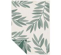The Rugs Duo Weave Collection Outdoor Green Rugs In Trailing Leaves Design