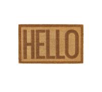The Rugs Durable Coir Scraper Hello Doormat - 45X75 cm