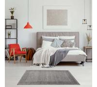 The Rugs Efes Grey Bordered Area Rug Non Shedding Pet Friendly Easy To Clean Living Room Bedroom