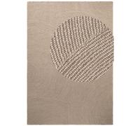 THE RUGS Eleni Wool Rug Hand Tufted Wool Geometric Area Rug Scandinavian Style in Beige | Size: 150 cm diameter THE RUGS Beige 150 cm diameter