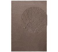 The Rugs Eleni Wool Rug Hand Tufted Wool Geometric Area Rug Scandinavian Style In Brown