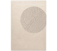 The Rugs Eleni Wool Rug Hand Tufted Wool Geometric Area Rug Scandinavian Style In Cream