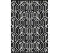 Pangli Flatweave Reversible Black Rug Indoor-Outdoor - 200X290 cm