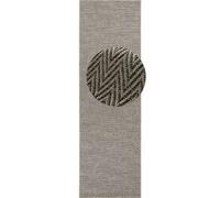 THE RUGS Flatwoven Indoor Outdoor Runner Nature Chevron Design Durable Sisal in Dark Grey | Size: 80 cm x 350 cm THE RUGS Dark Grey 80 cm x 350 cm