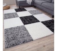 The Rugs Fluffy And Soft Shaggy Rugs For Living Room Bedroom Kitchen Geometric Design Different Size And Colours 381 In Grey Grey 160cm x 230cm