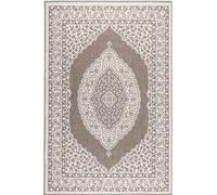 THE RUGS Gemini Reversible Indoor & Outdoor Rug Polypropylene Medallion Rug in Beige | Size: 80 cm x 150 cm THE RUGS Beige 80 cm x 150 cm