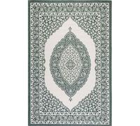 THE RUGS Gemini Reversible Indoor & Outdoor Rug Polypropylene Medallion Rug in Green | Size: 120 cm x 170 cm THE RUGS Green 120 cm x 170 cm