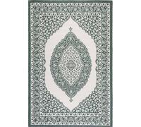 The Rugs Gemini Reversible Indoor & Outdoor Rug Polypropylene Medallion Rug In Green Green