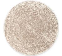 THE RUGS Gloria Round Rug - Cavallo Abstract Short Pile Polypropylene 9 mm in Beige | Size: 160 cm diameter THE RUGS Beige 160 cm diameter