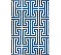 The Rugs Greek Key Blue Rug Geometric Design - 80X150 cm
