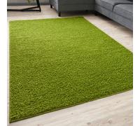 The Rugs Green Soft Plain Design Fluffy Shaggy Rugs And Runners High Pile Living Room Kitchen Hallway 380